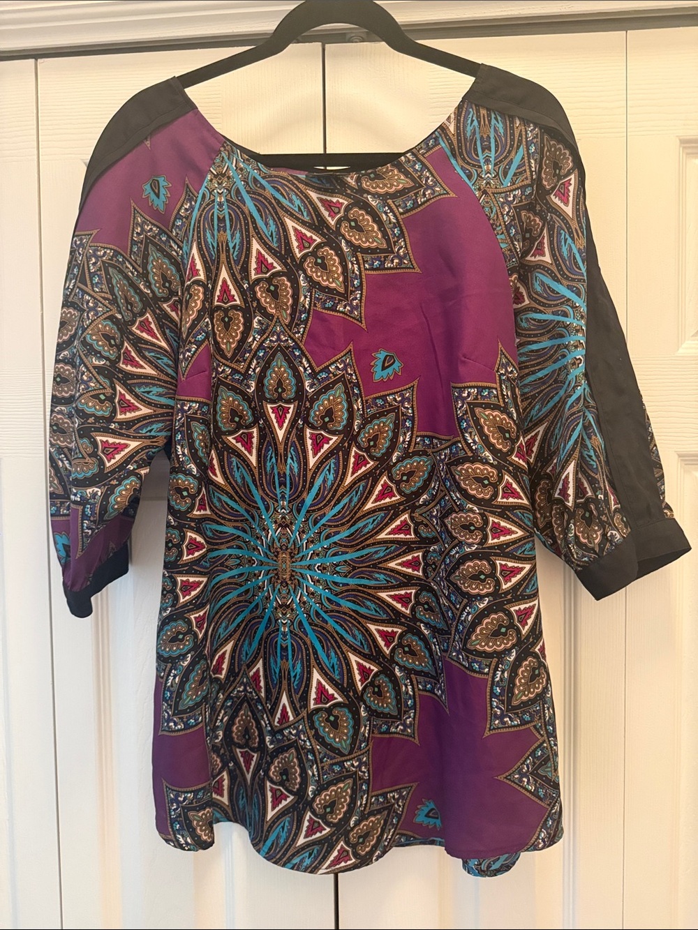 Women’s Purple & Teal Printed Tunic Top